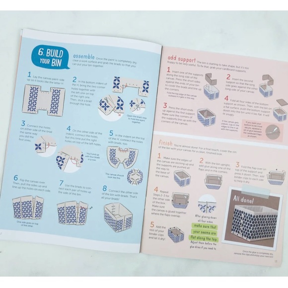 KiwiCo DOODLE CRATE Make Your Own “Block Printed Canvas Bin” Block Printing - Picture 13 of 16